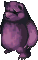 Violet bear, front view