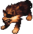 Fierce wolf, front view