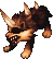 Head wolf, front view