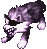 Fierce white wolf, front view