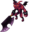 Demon soldier, front view