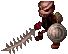 Toomed bone warrior, front view