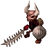 Toomed bone champion, front view