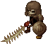 Crimson bone soldier, front view