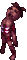 Burning zombie, front view