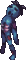 Frozen zombie, front view