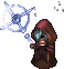High dark believer, front view